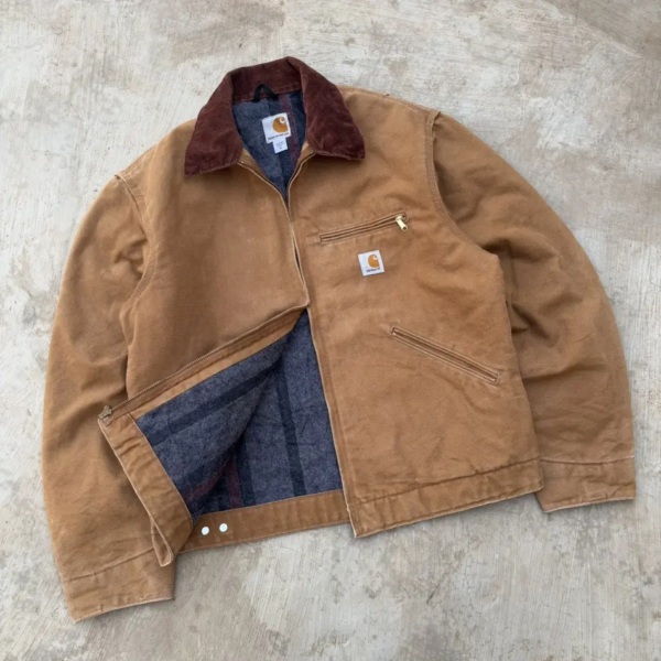 Vintage 90s Sunfaded Carhartt Detroit Jacket - Image 3