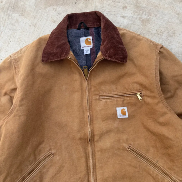 Vintage 90s Sunfaded Carhartt Detroit Jacket - Image 2